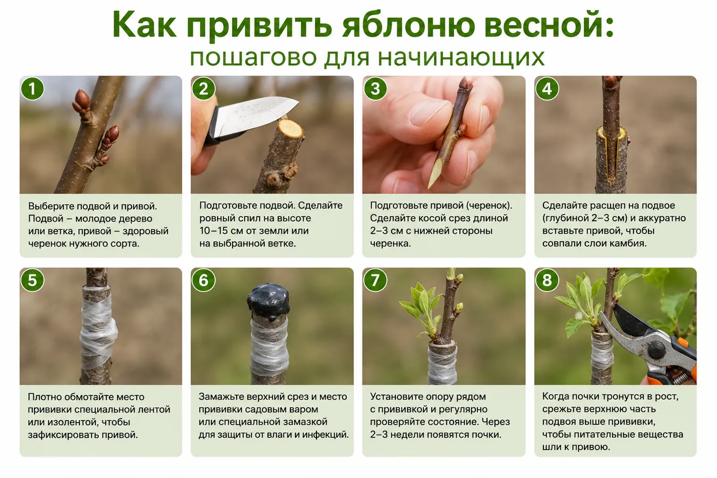 как привить яблоню