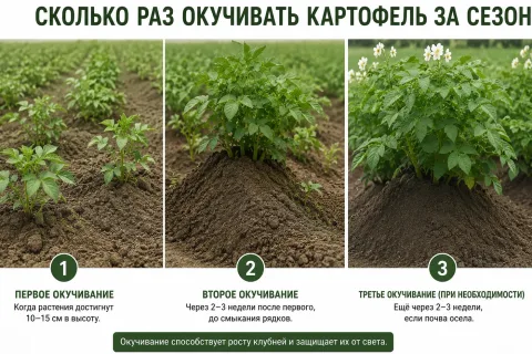 Сколько раз окучивать картофель за сезон