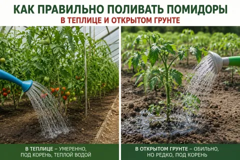 Как правильно поливать помидоры в теплице и открытом грунте