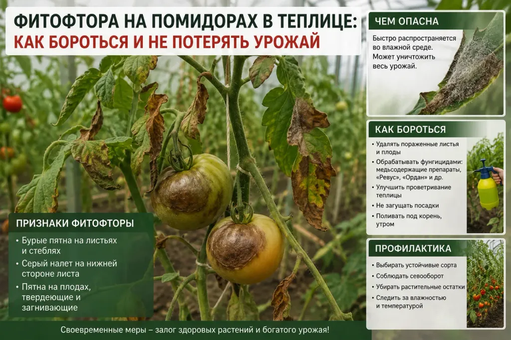 Фитофтора на помидорах в теплице как бороться и не потерять урожай