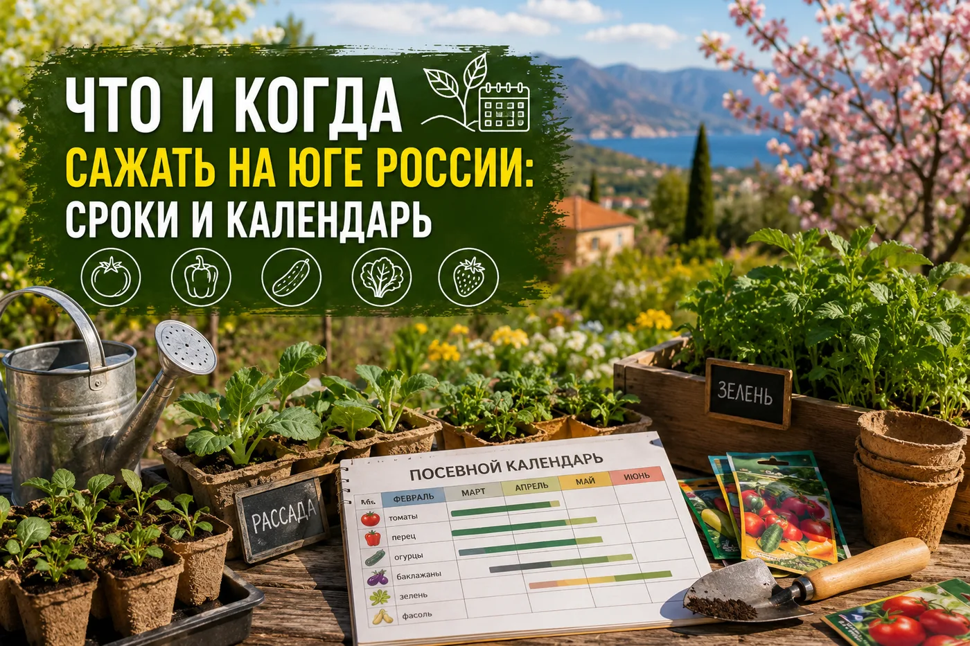 Что и когда сажать на юге России сроки и календарь