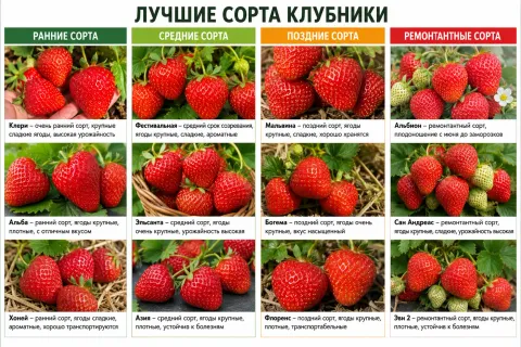 Лучшие сорта клубники: ранние, средние, поздние, ремонтантные